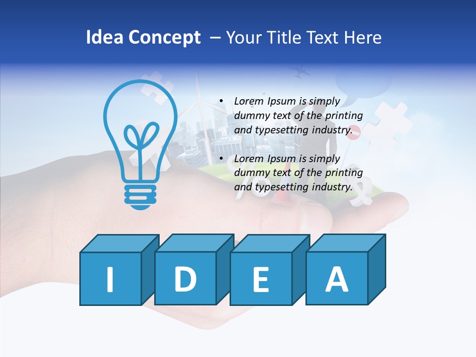 Strategy Plane Landscape PowerPoint Template