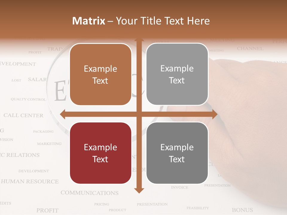Letter Collection Lens PowerPoint Template