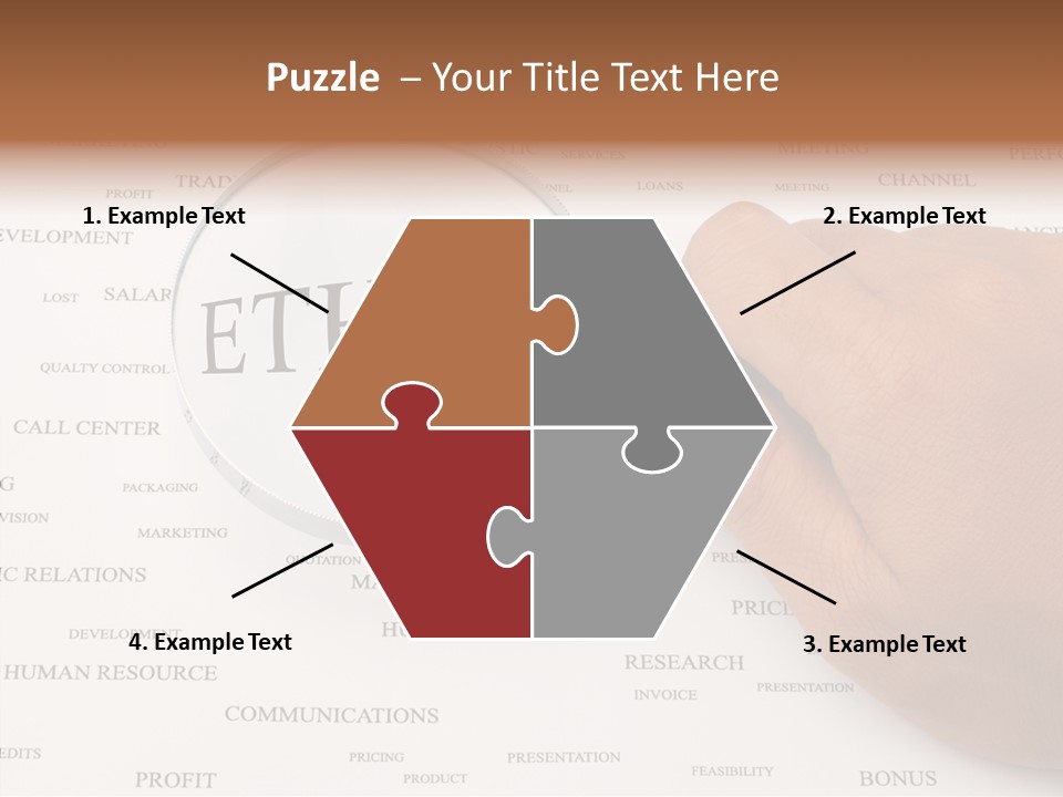 Letter Collection Lens PowerPoint Template