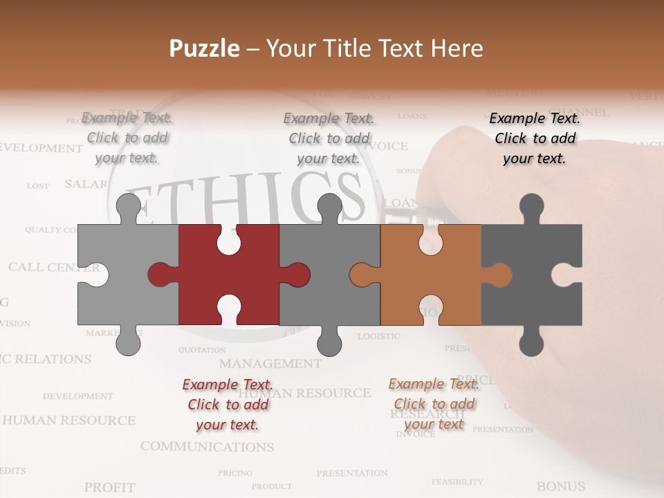 Letter Collection Lens PowerPoint Template