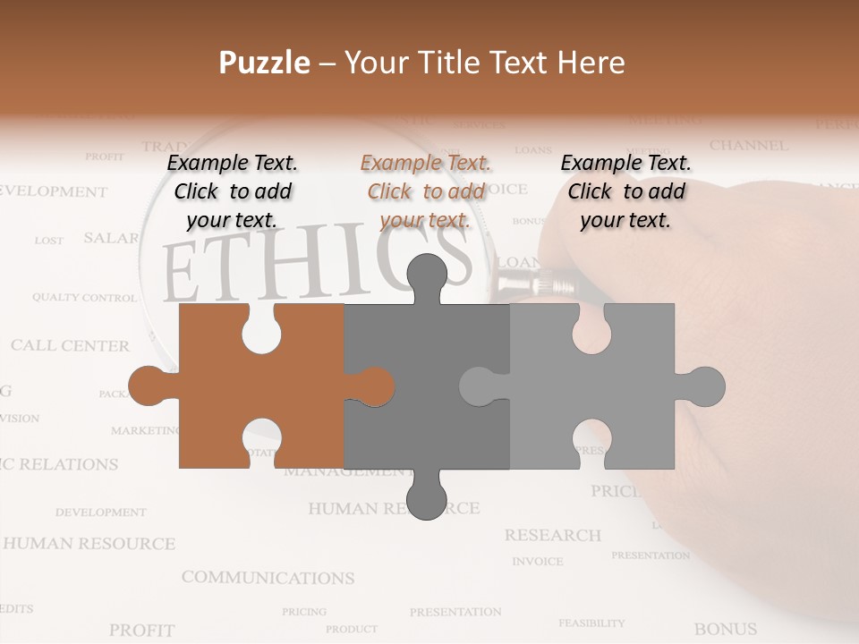 Letter Collection Lens PowerPoint Template