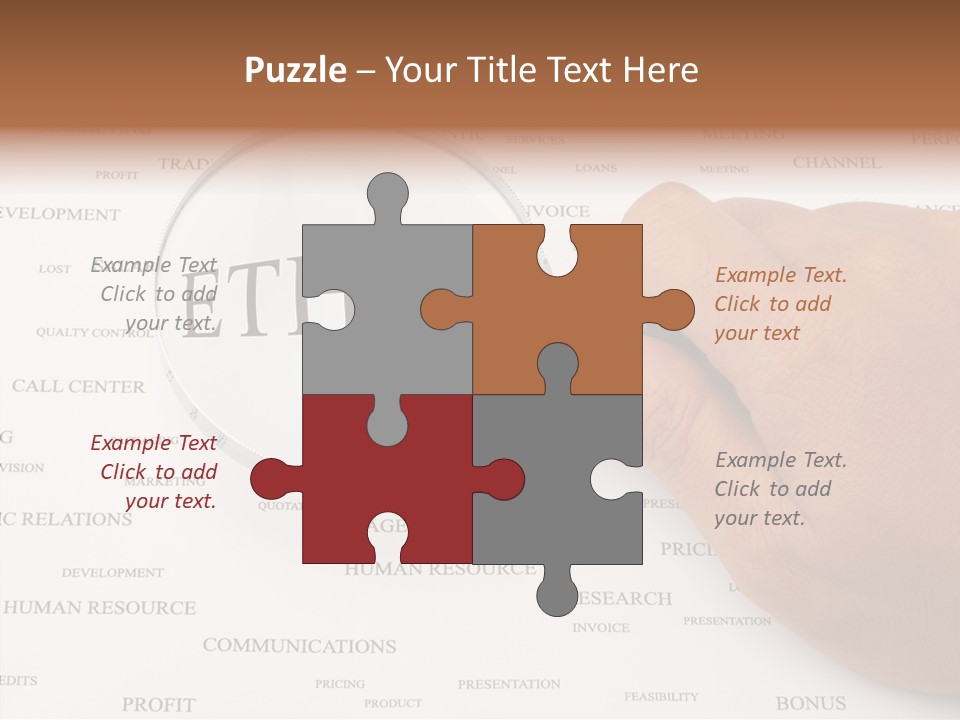 Letter Collection Lens PowerPoint Template