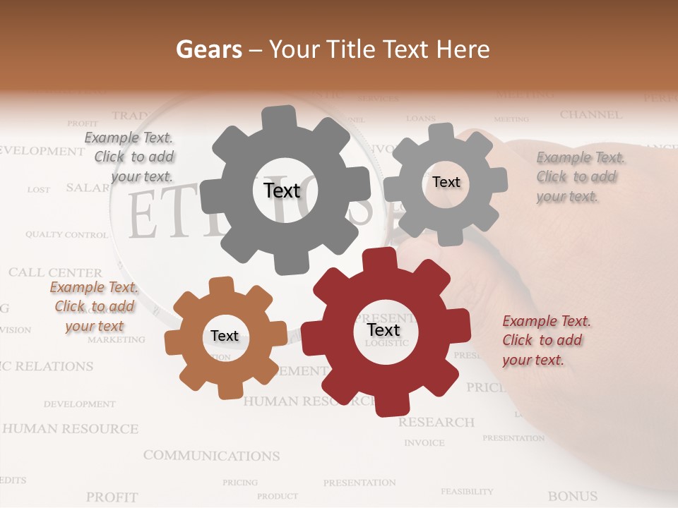 Letter Collection Lens PowerPoint Template