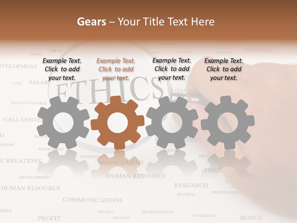 Letter Collection Lens PowerPoint Template