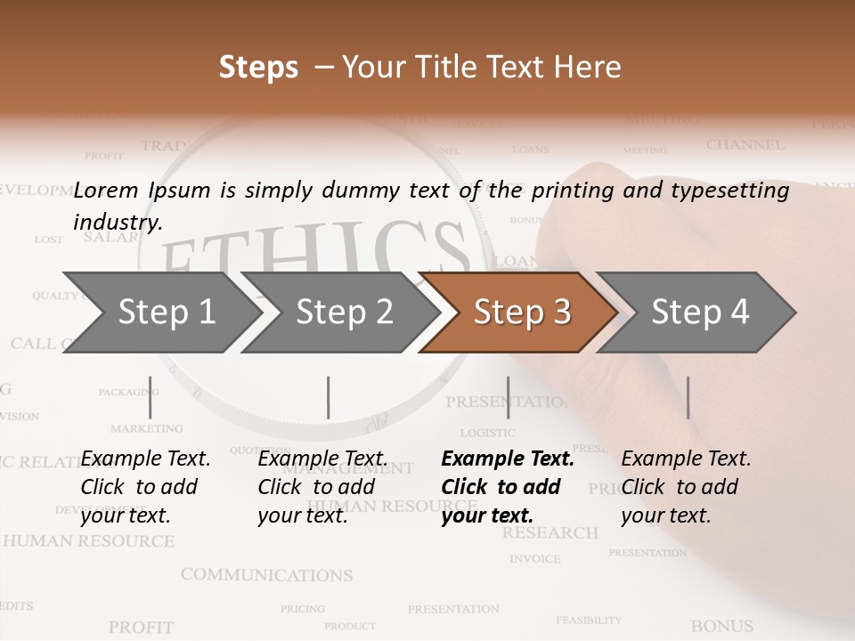Letter Collection Lens PowerPoint Template