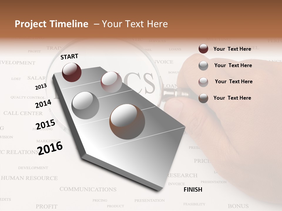 Letter Collection Lens PowerPoint Template