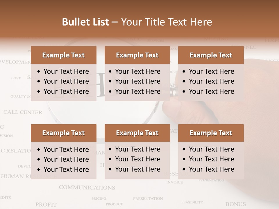 Letter Collection Lens PowerPoint Template