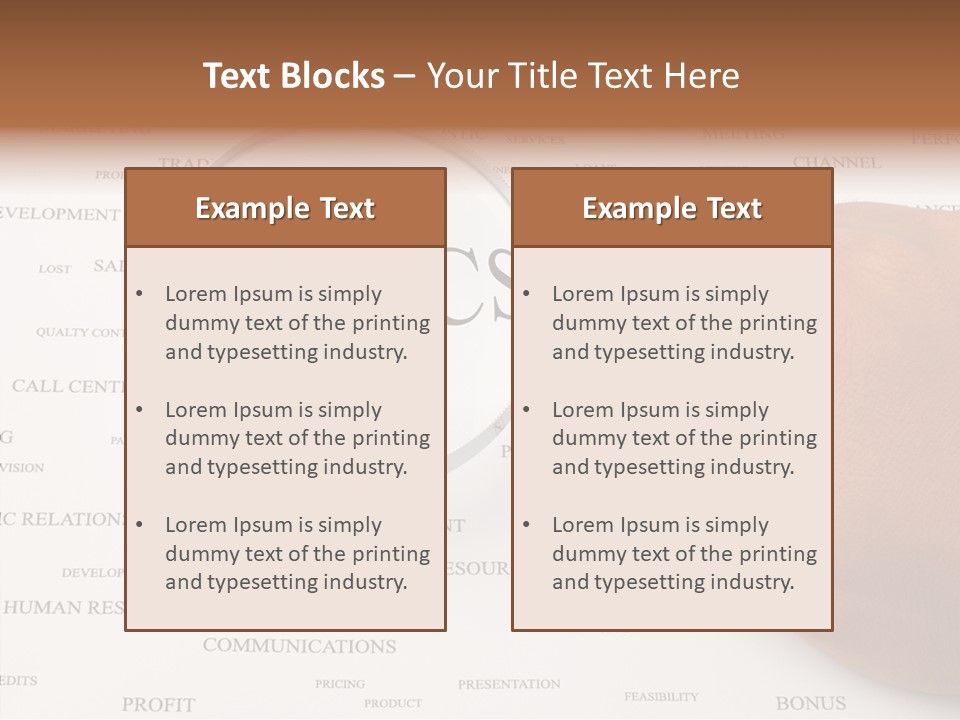 Letter Collection Lens PowerPoint Template