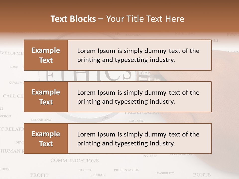 Letter Collection Lens PowerPoint Template