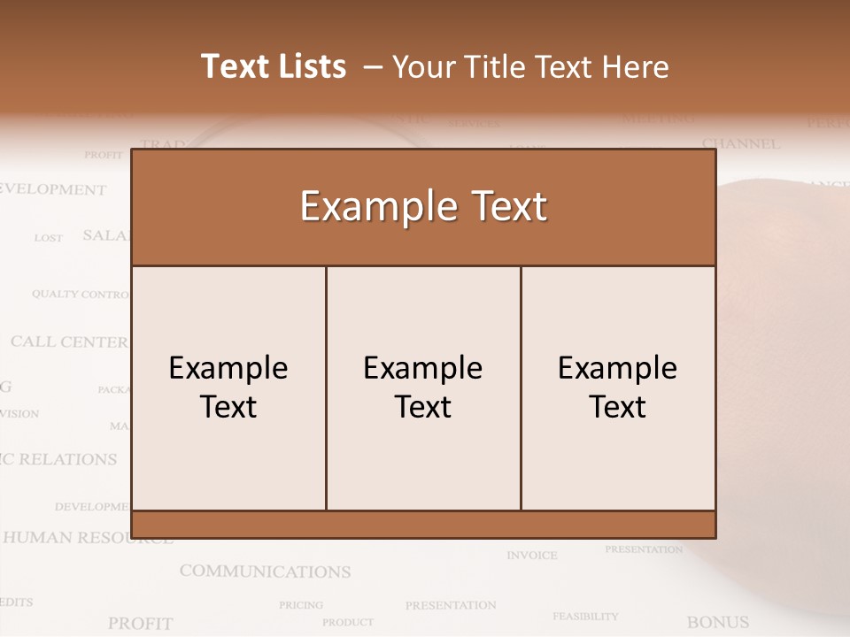 Letter Collection Lens PowerPoint Template