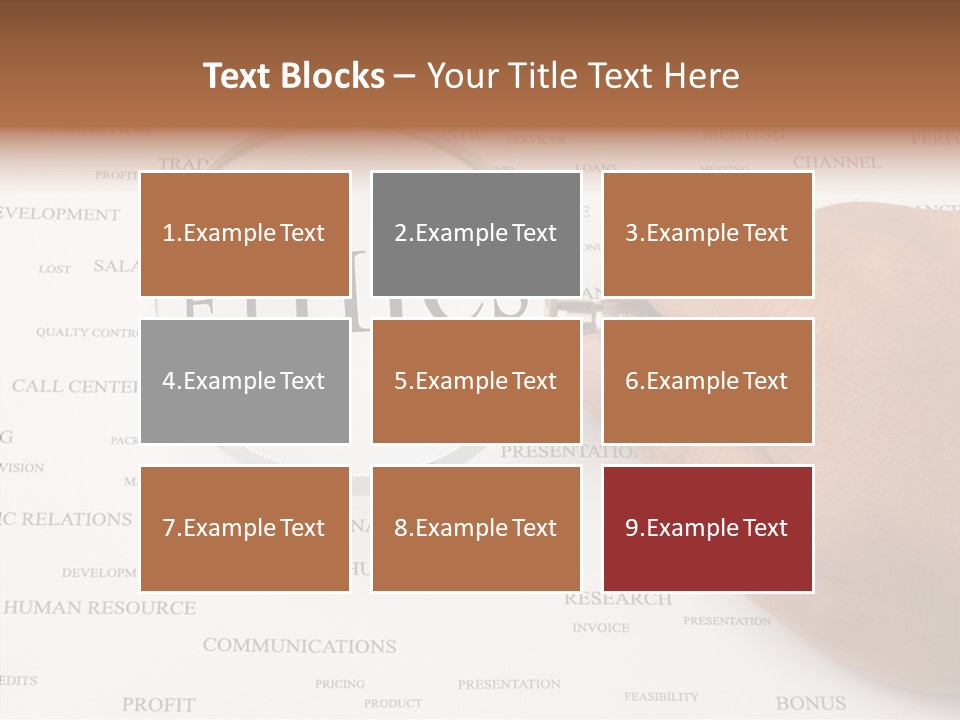 Letter Collection Lens PowerPoint Template