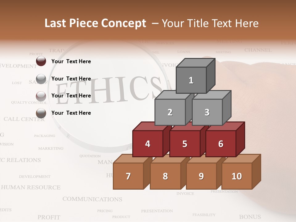 Letter Collection Lens PowerPoint Template