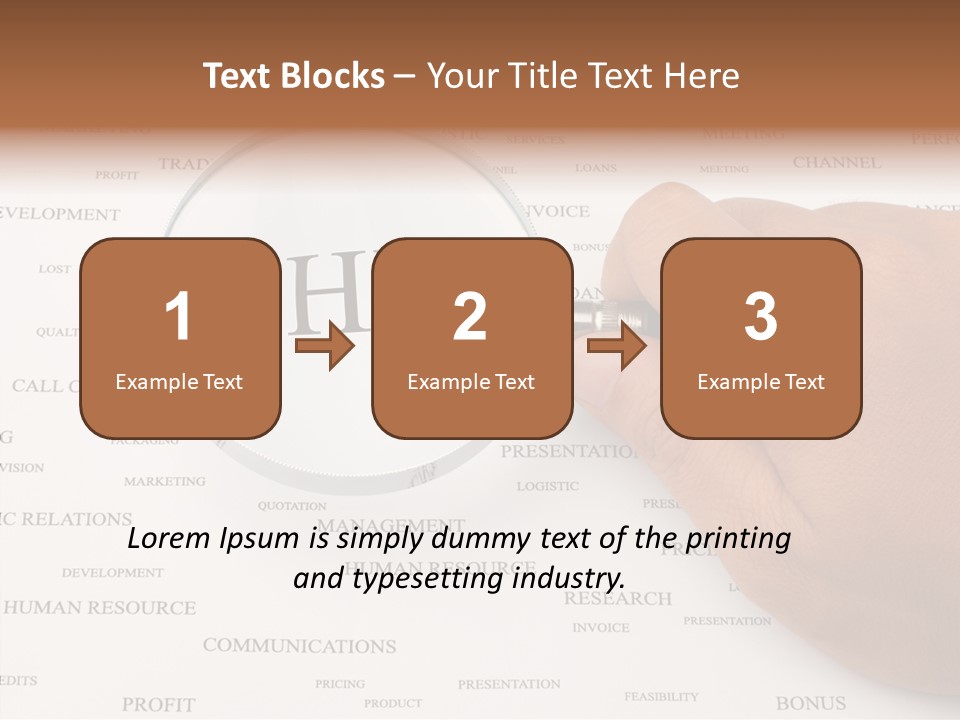 Letter Collection Lens PowerPoint Template