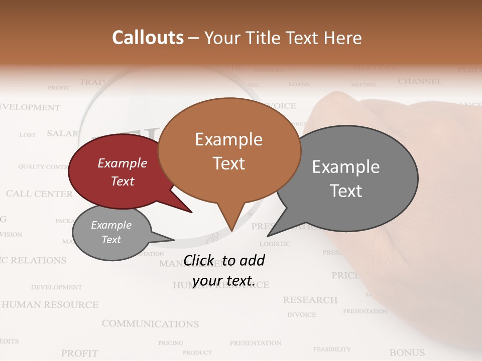 Letter Collection Lens PowerPoint Template