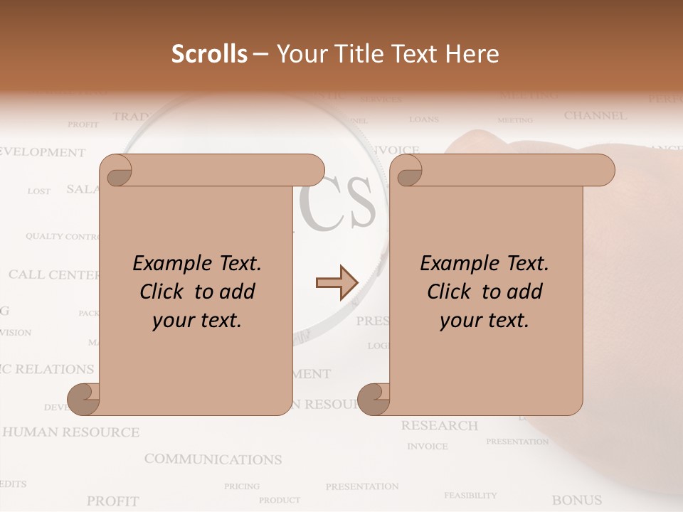 Letter Collection Lens PowerPoint Template