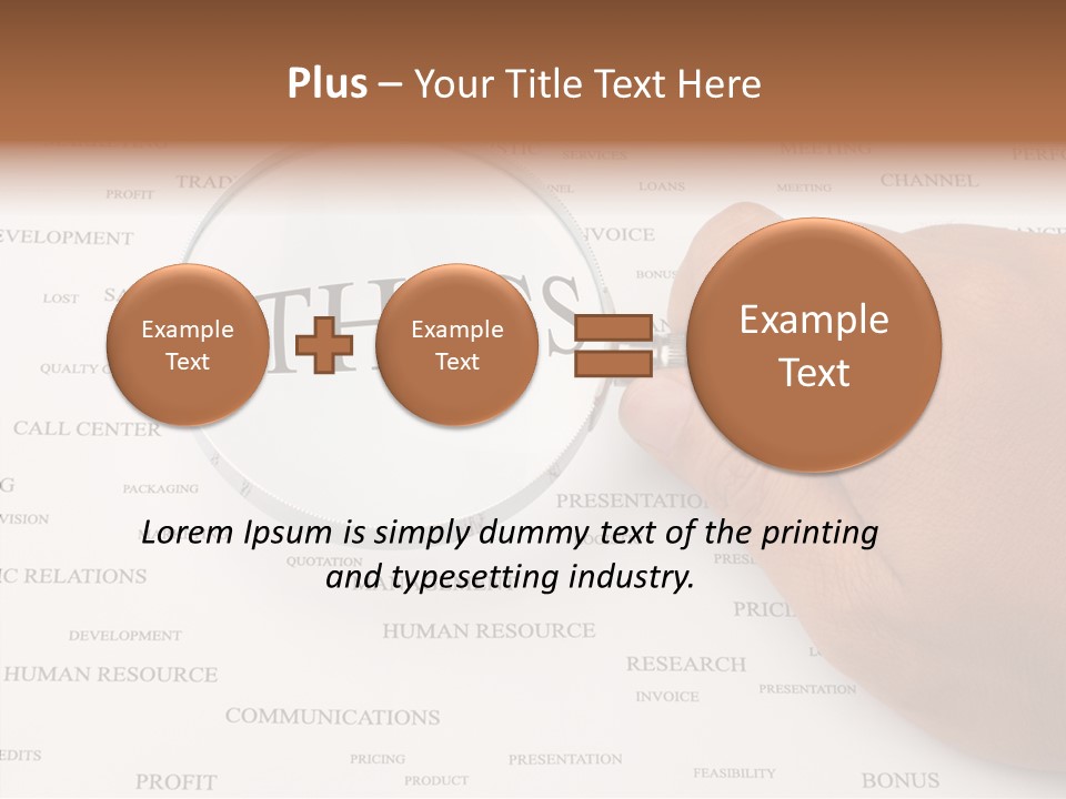 Letter Collection Lens PowerPoint Template