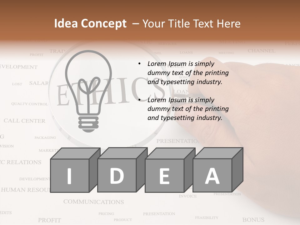 Letter Collection Lens PowerPoint Template