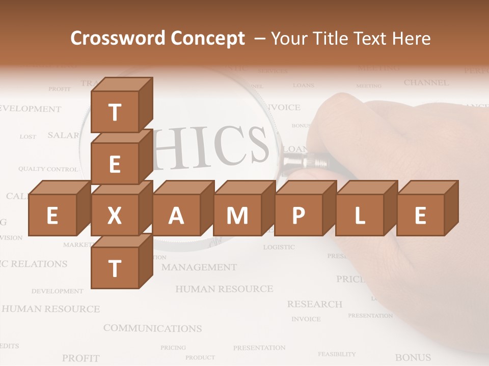 Letter Collection Lens PowerPoint Template