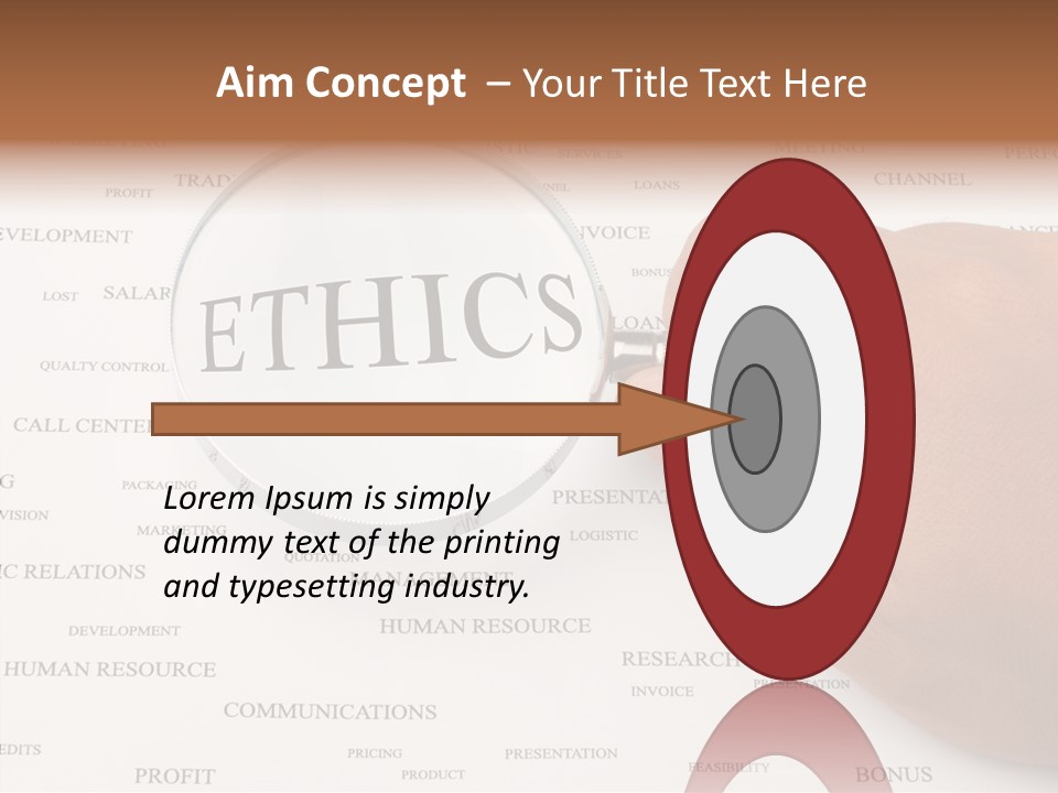 Letter Collection Lens PowerPoint Template