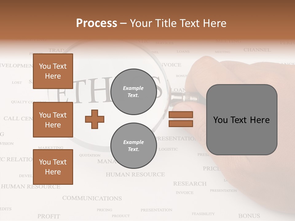 Letter Collection Lens PowerPoint Template