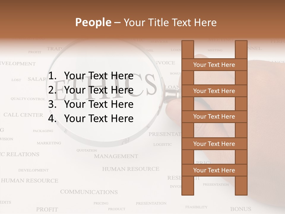 Letter Collection Lens PowerPoint Template