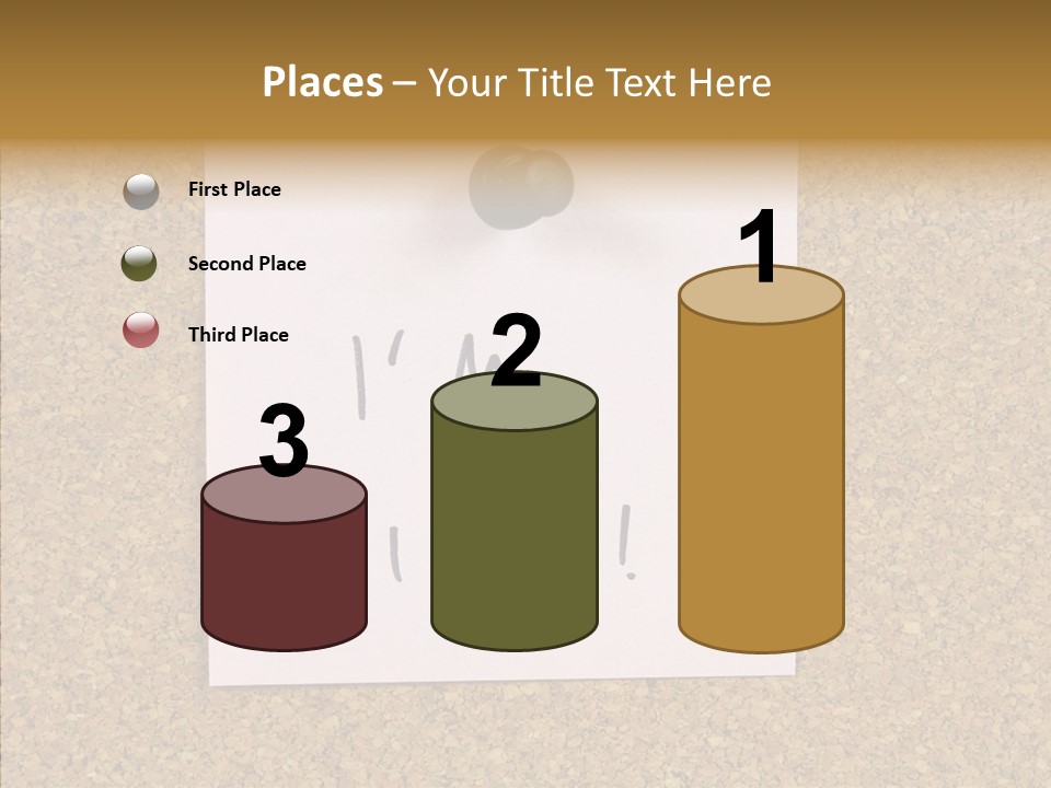 Pinned Work Adhesive PowerPoint Template