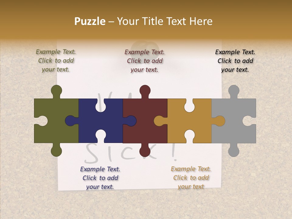 Pinned Work Adhesive PowerPoint Template