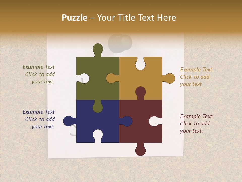 Pinned Work Adhesive PowerPoint Template