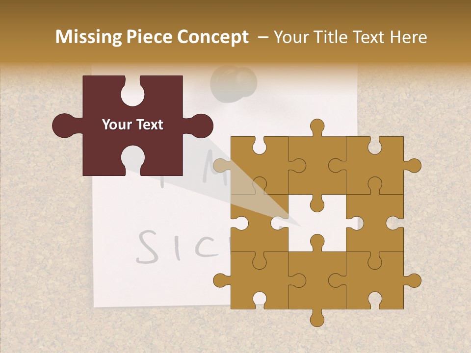 Pinned Work Adhesive PowerPoint Template