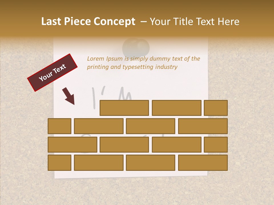 Pinned Work Adhesive PowerPoint Template