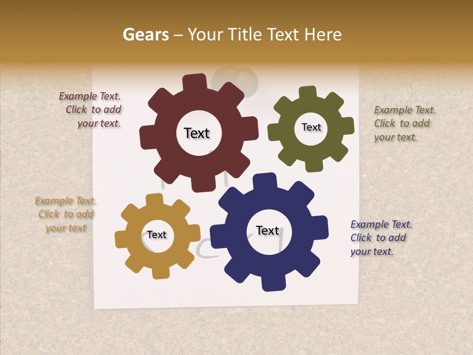 Pinned Work Adhesive PowerPoint Template