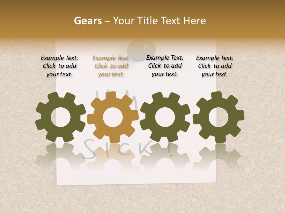 Pinned Work Adhesive PowerPoint Template