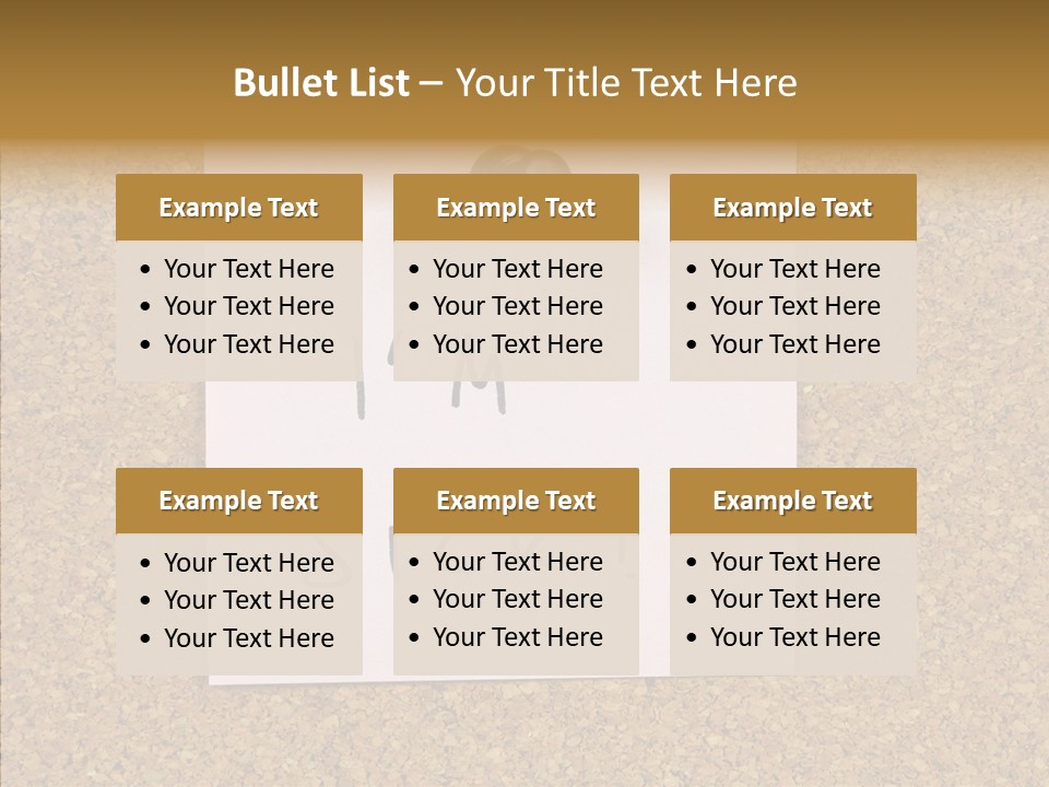 Pinned Work Adhesive PowerPoint Template