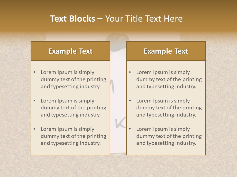 Pinned Work Adhesive PowerPoint Template