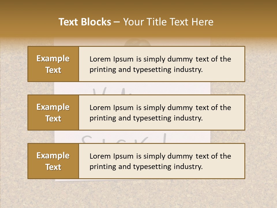 Pinned Work Adhesive PowerPoint Template