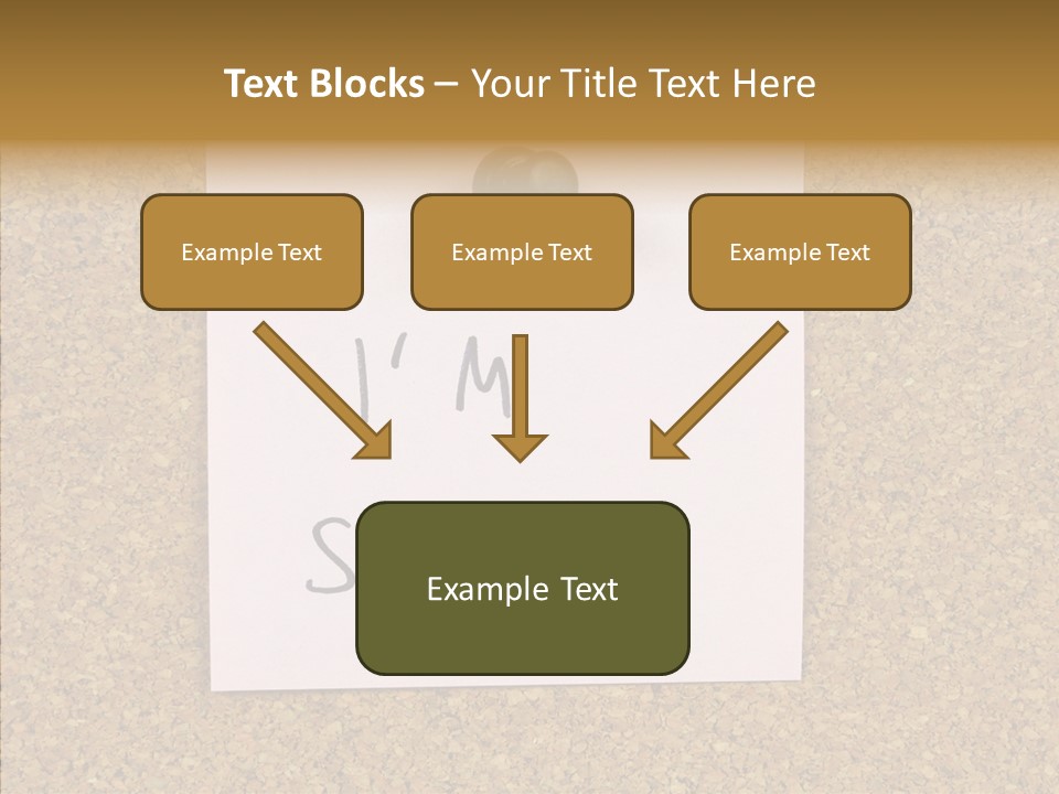 Pinned Work Adhesive PowerPoint Template