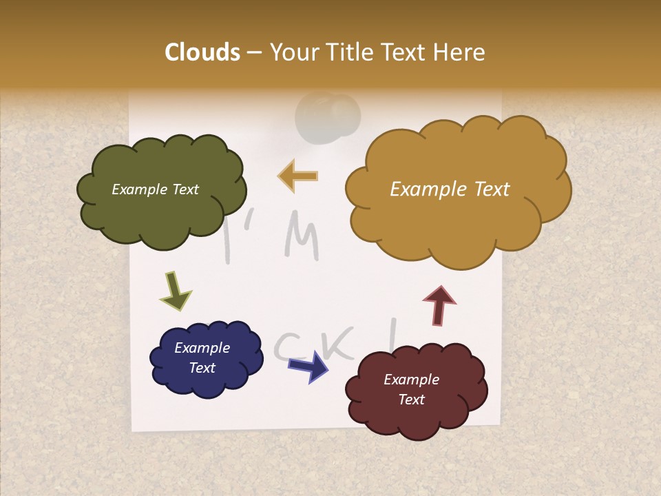 Pinned Work Adhesive PowerPoint Template