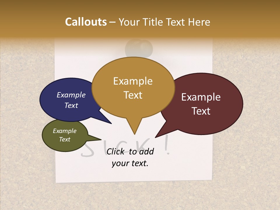 Pinned Work Adhesive PowerPoint Template