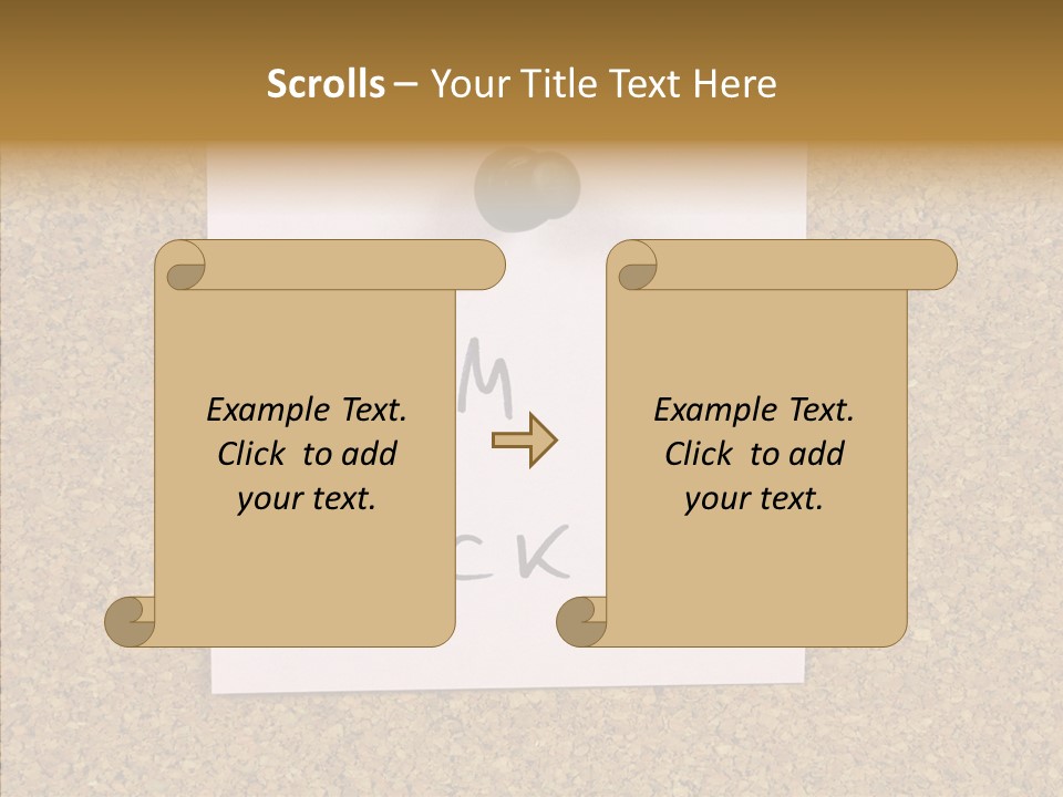 Pinned Work Adhesive PowerPoint Template