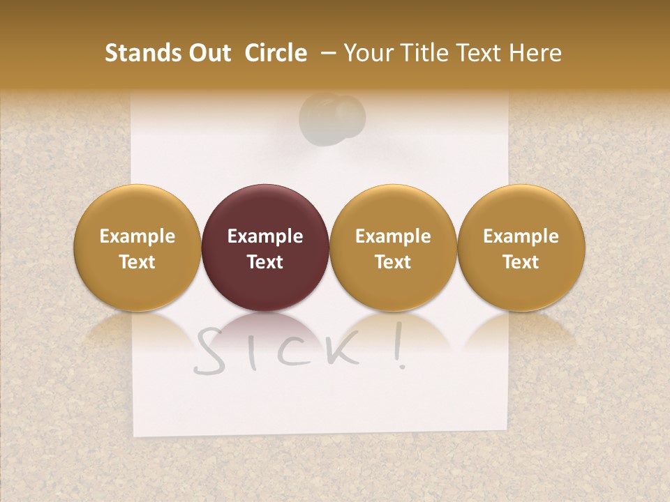 Pinned Work Adhesive PowerPoint Template