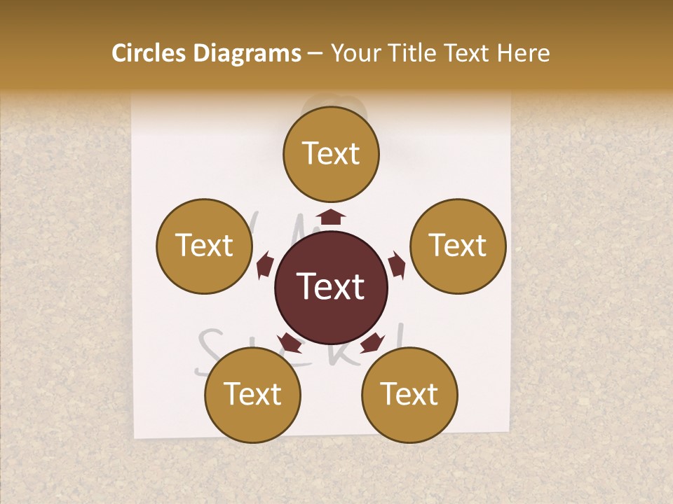 Pinned Work Adhesive PowerPoint Template