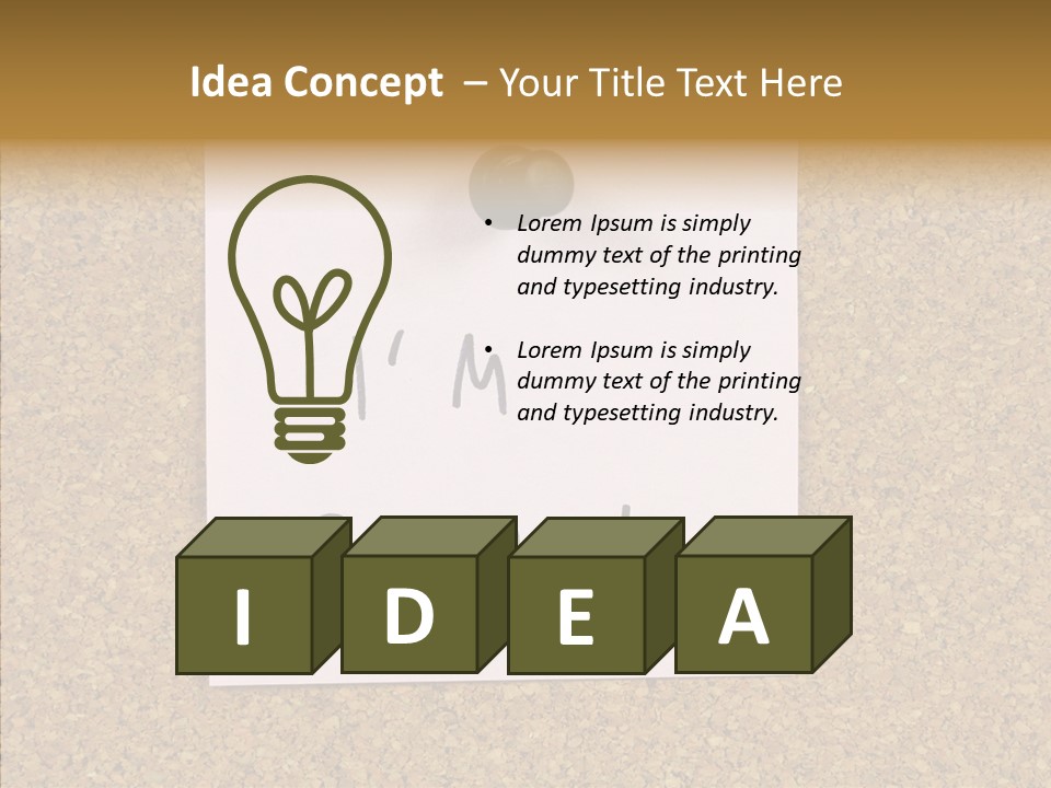 Pinned Work Adhesive PowerPoint Template