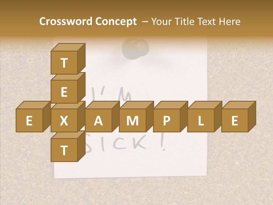 Pinned Work Adhesive PowerPoint Template