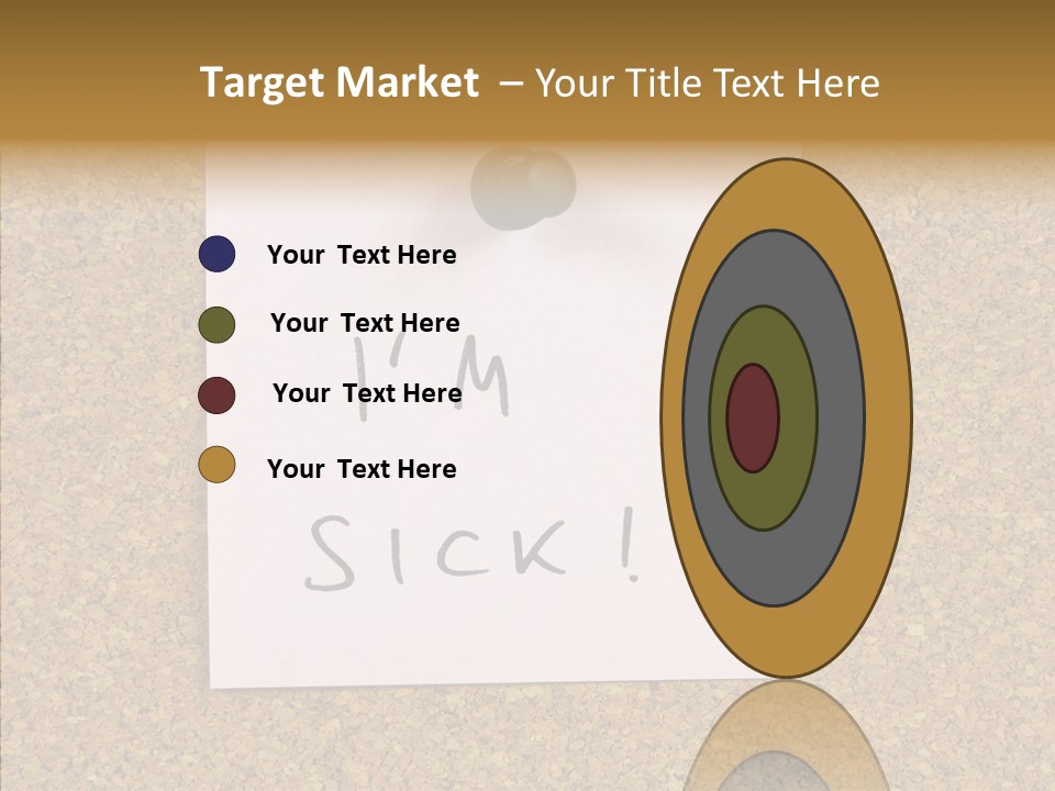 Pinned Work Adhesive PowerPoint Template