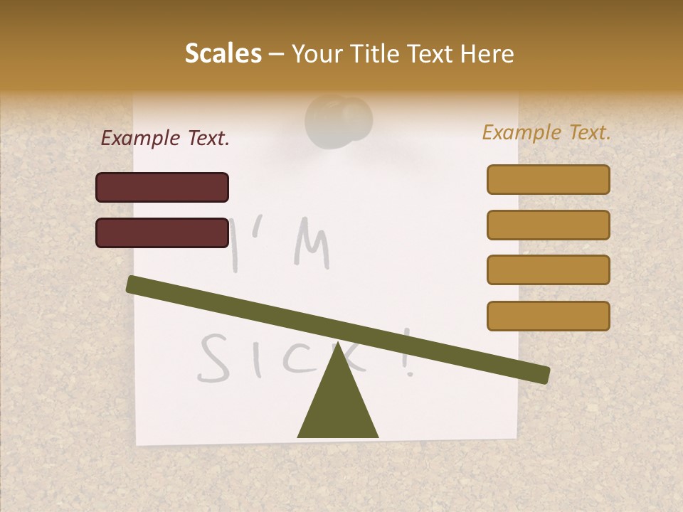 Pinned Work Adhesive PowerPoint Template