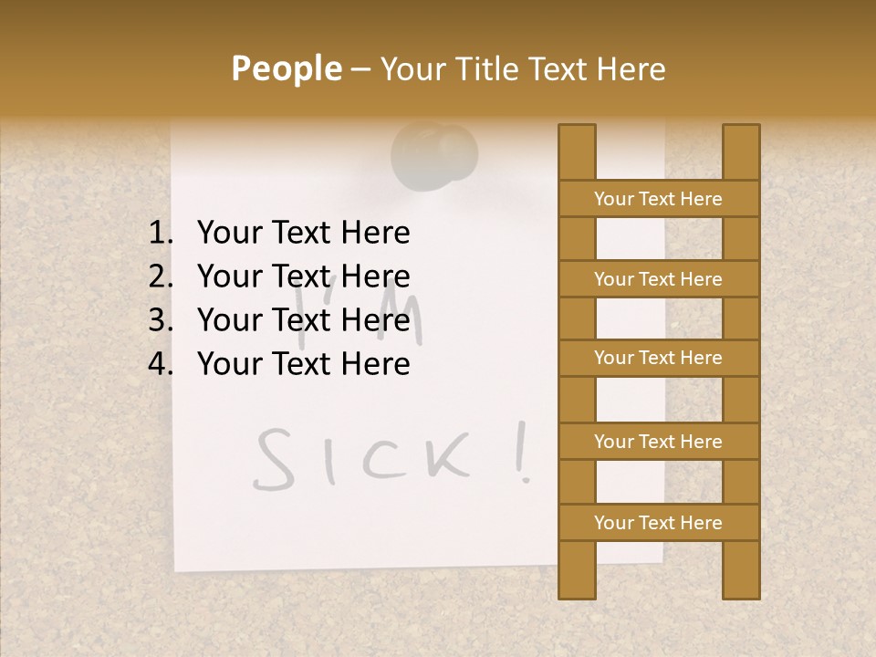 Pinned Work Adhesive PowerPoint Template
