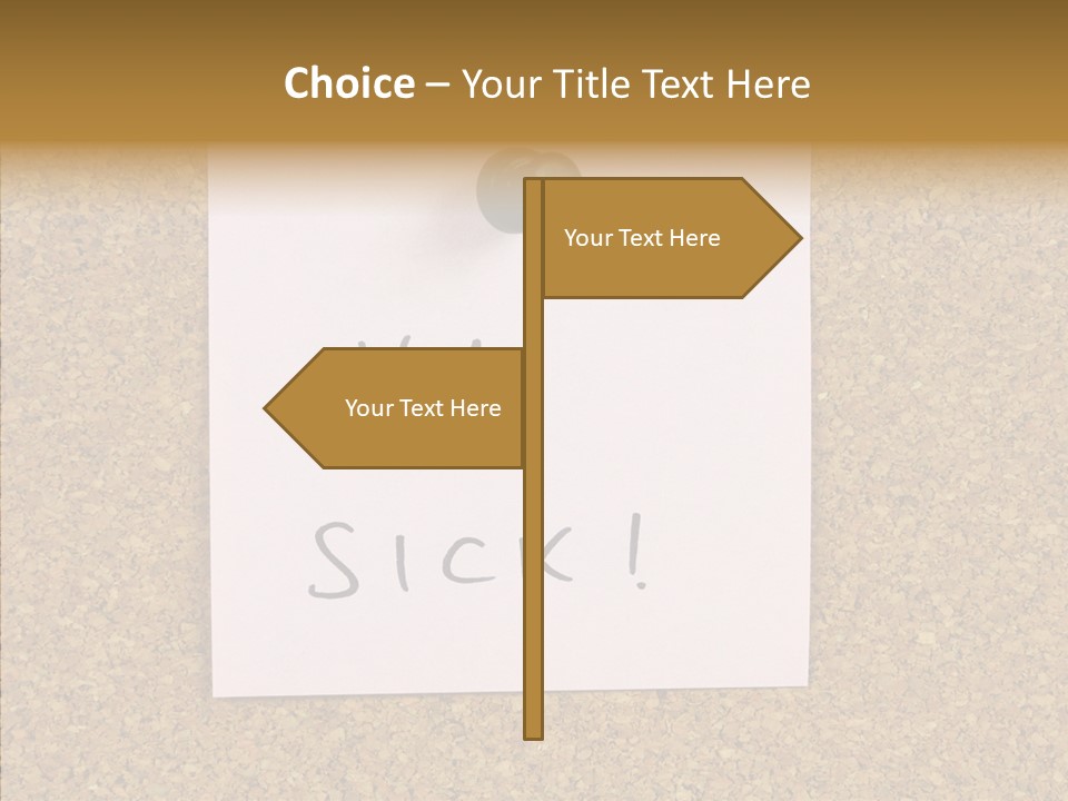 Pinned Work Adhesive PowerPoint Template