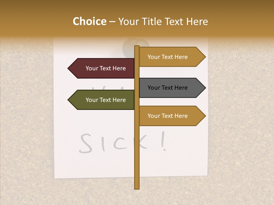 Pinned Work Adhesive PowerPoint Template