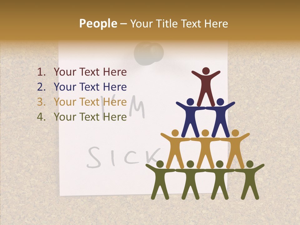 Pinned Work Adhesive PowerPoint Template