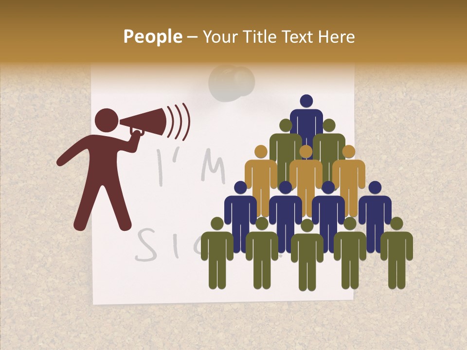 Pinned Work Adhesive PowerPoint Template